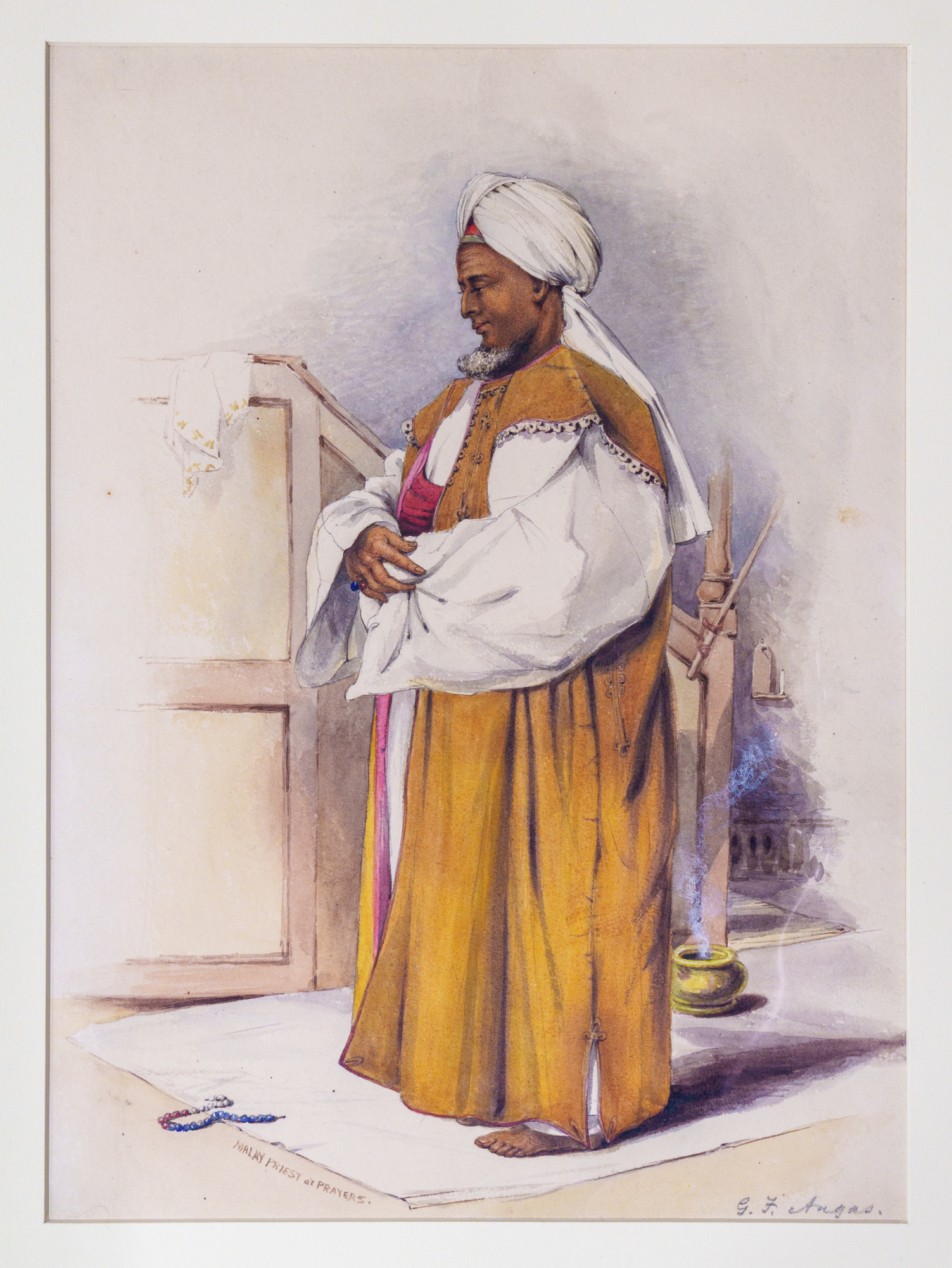 Malay Priest at Prayers, Cape Town,  May 1847