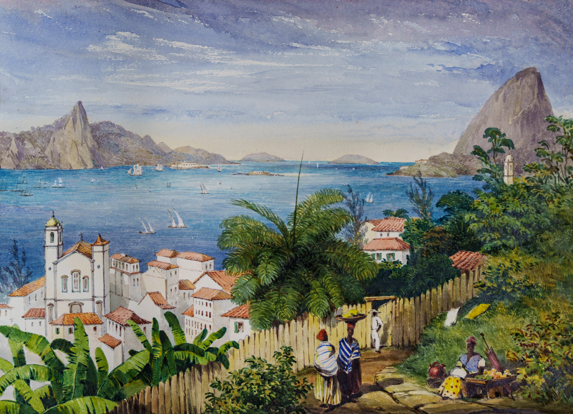 Rio Janeiro harbour from the convent of Santa Teresa