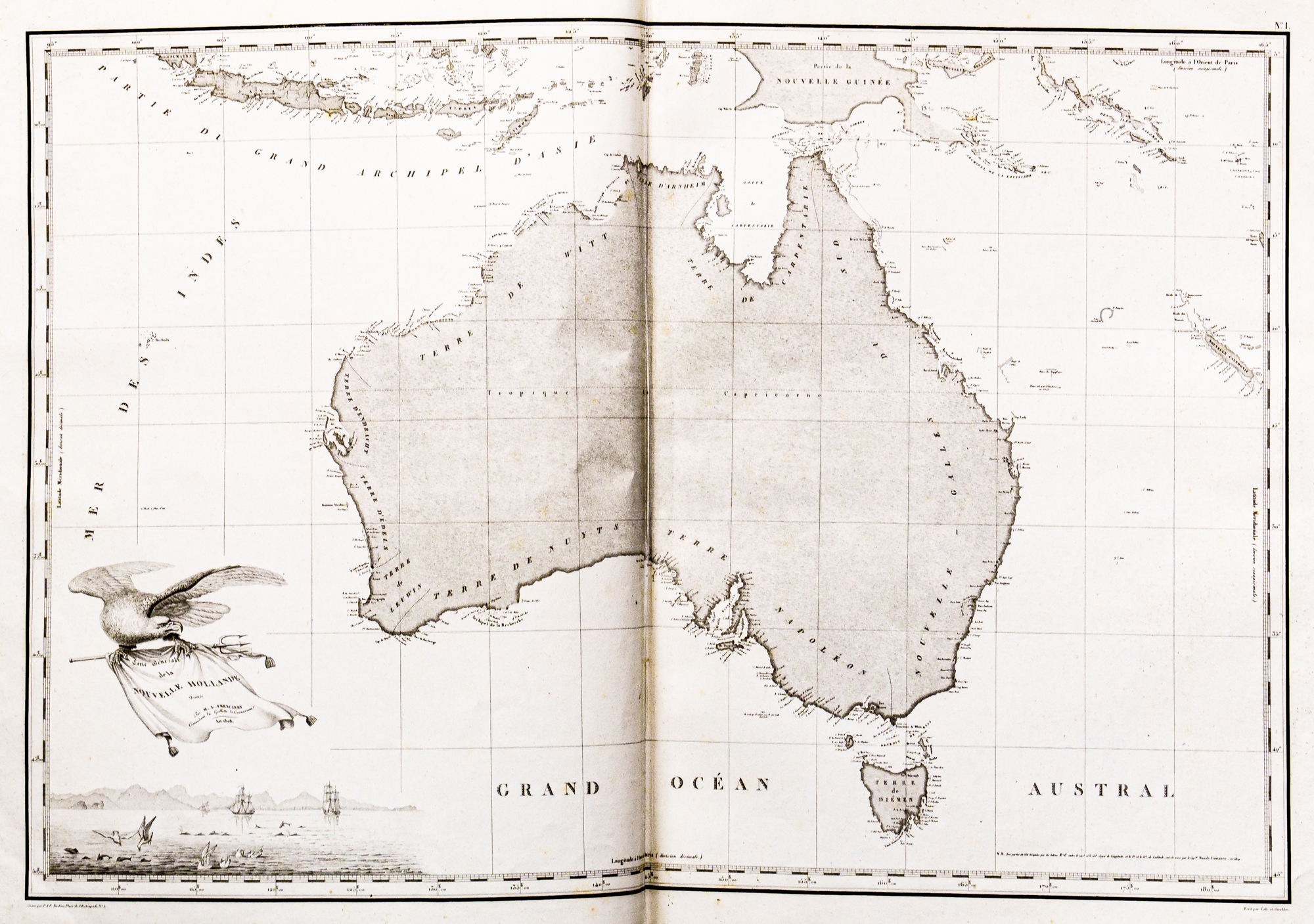 Freycinet's map of Australia